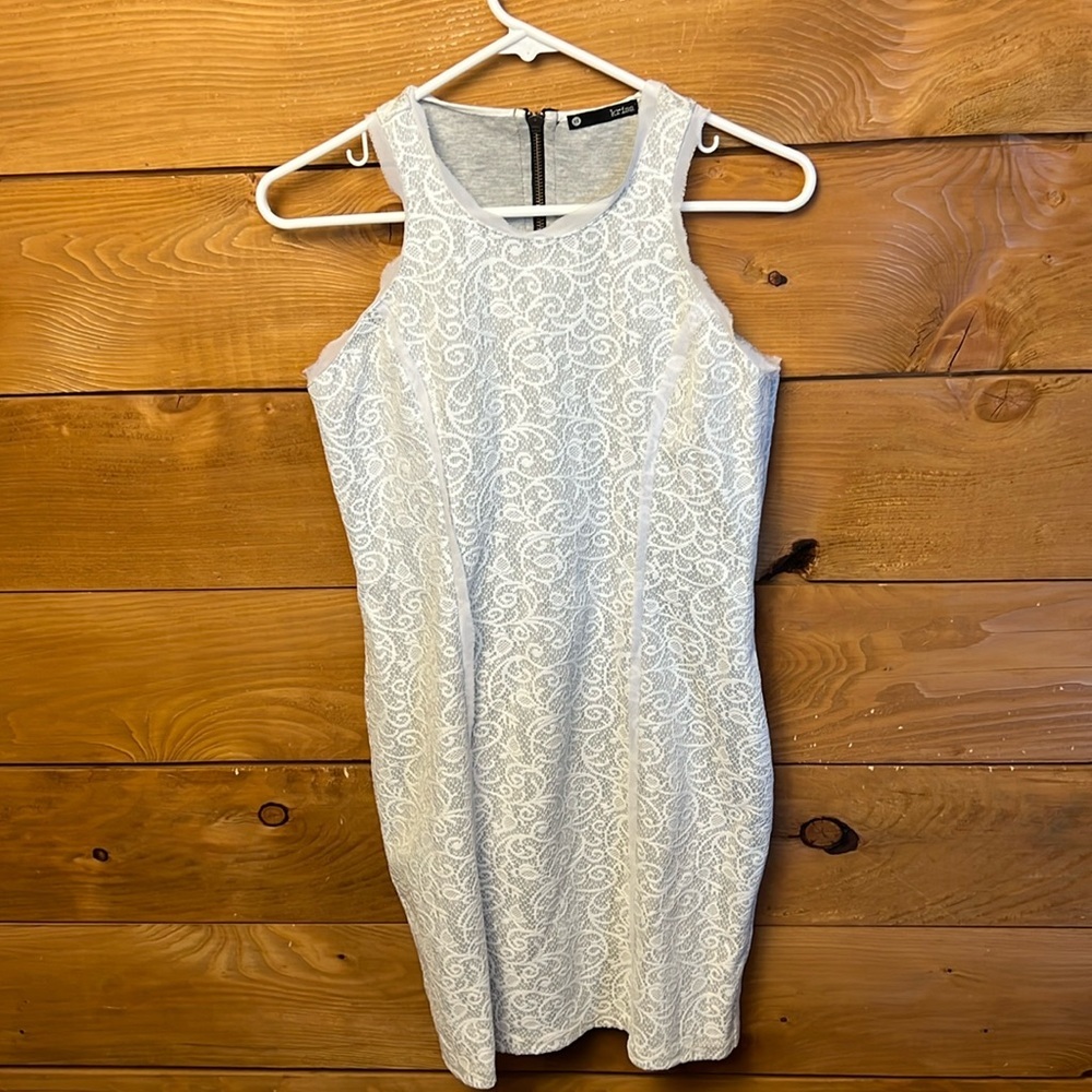 Krisa by Revolve XS Stylish White Sleeveless‎ Lace Dress Vintage Mini Wedding